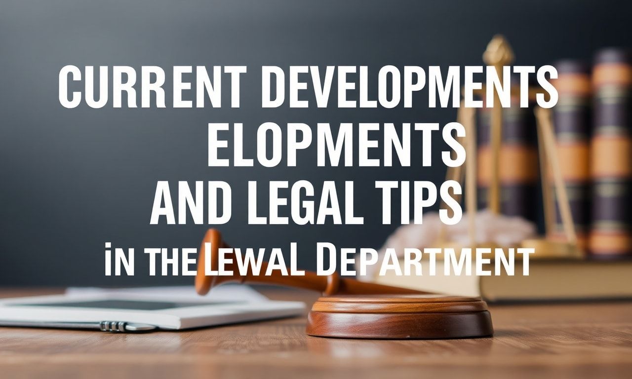 Hukukal Dairede Güncel Gelişmeler ve Yasal İpuçları