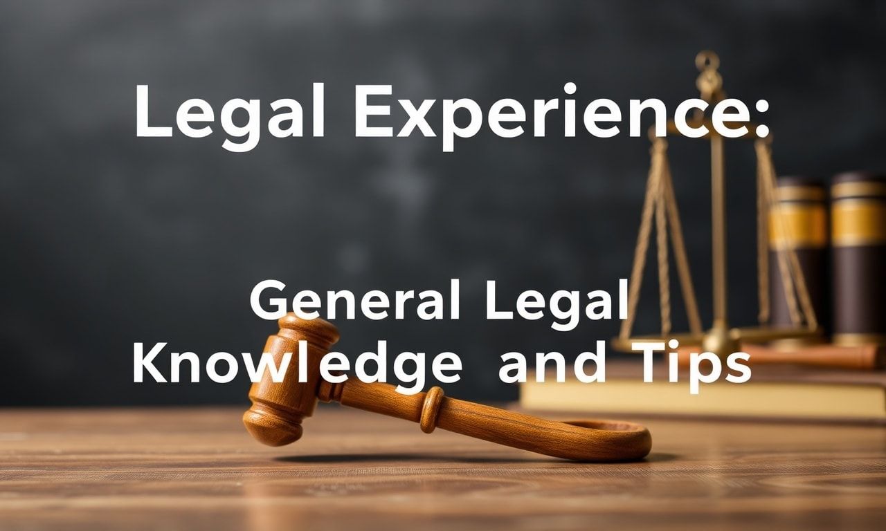 Hukukal Deneyimleriniz: Genel Hukuki Bilgiler ve İpuçları