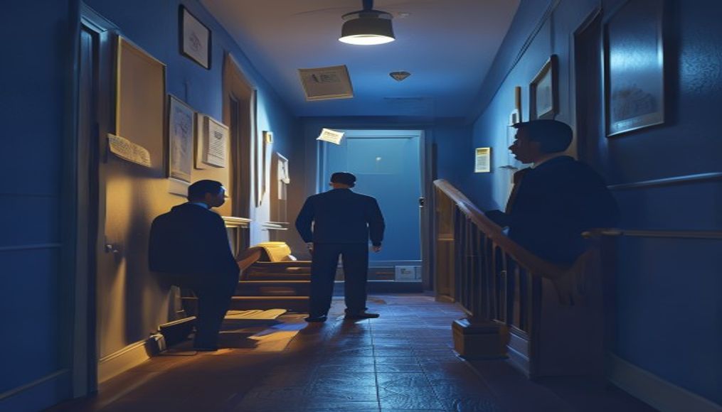 Apartmanda ortak alan işgaline karşı hukuki müdahaleyi simgeleyen bir görsel.