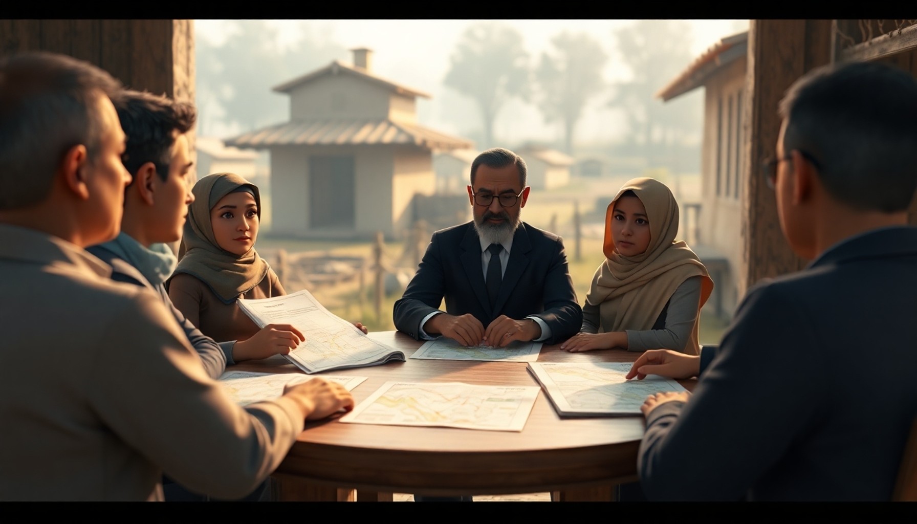 İdare hukuku avukatı köylülerle çevre davası stratejisi görüşüyor