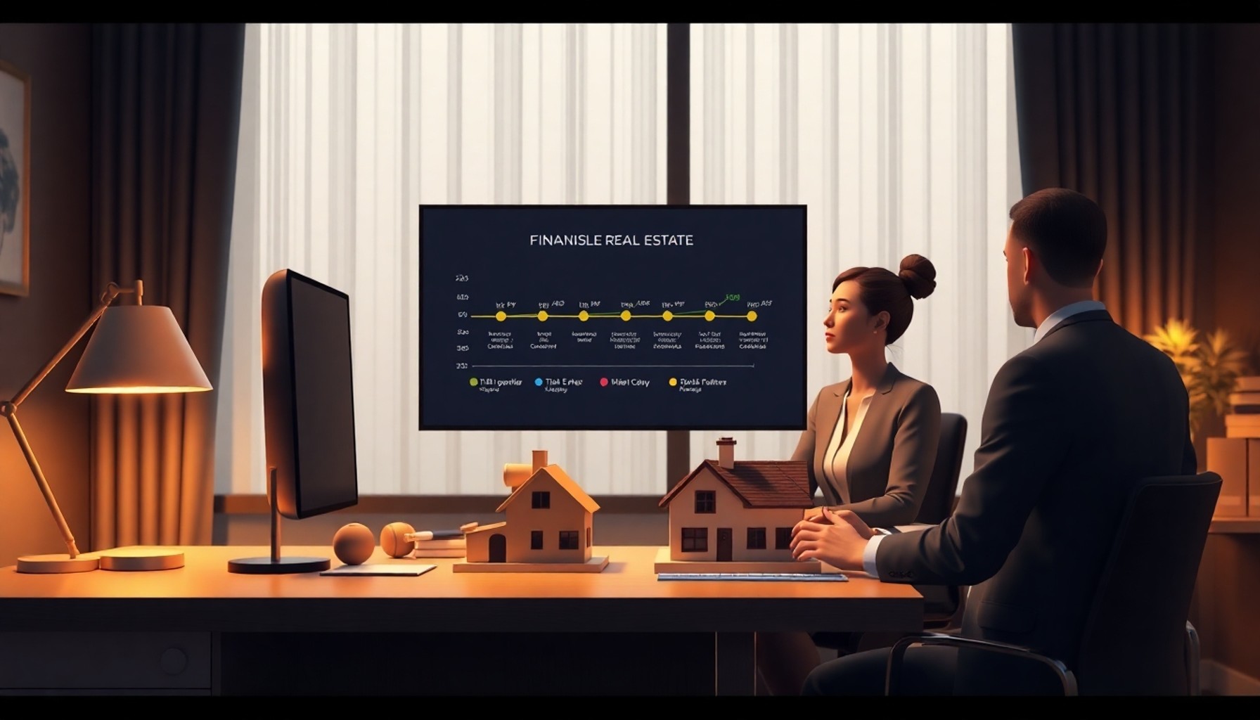 Finansman danışmanlığında aileye sunum yapan uzman sahnesi