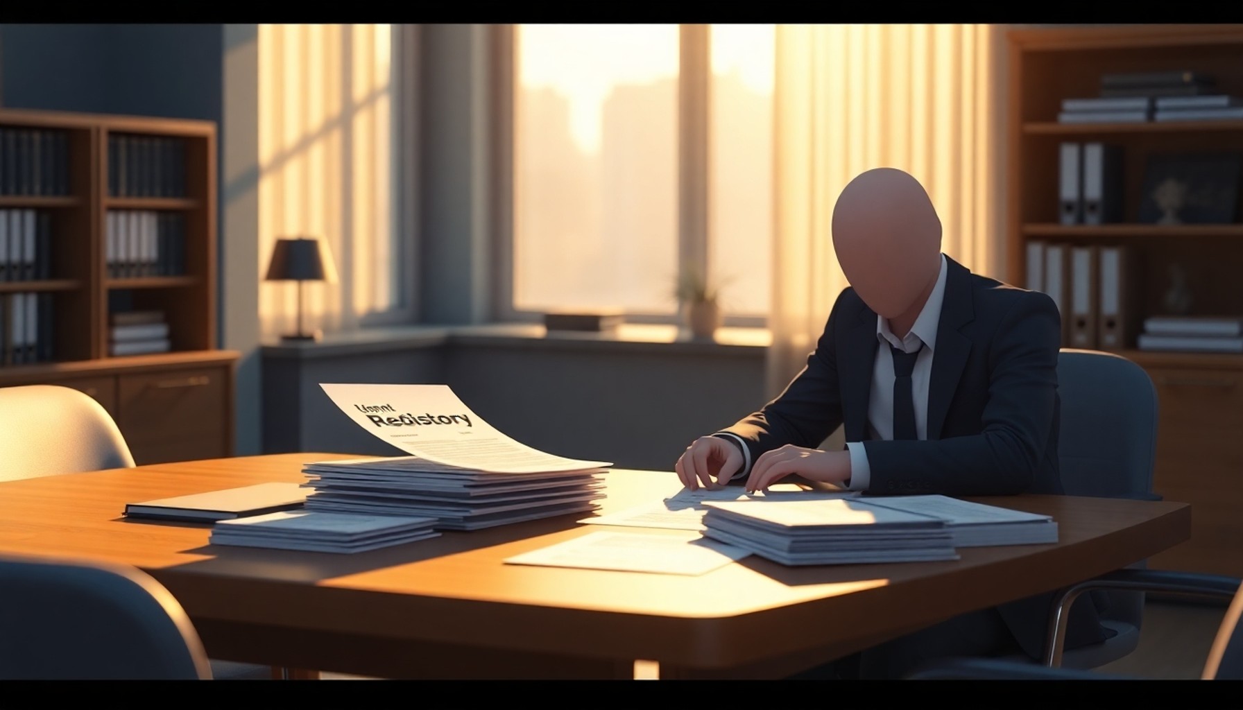 Kiracı ve avukatı hukuk bürosunda tapu kaydı ve belgelerle savunma dosyasını hazırlıyor