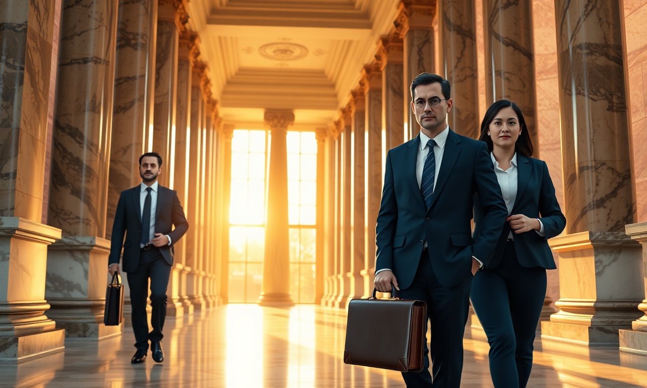 Evlilik iptali davası için adliye koridorunda avukat ve müvekkil