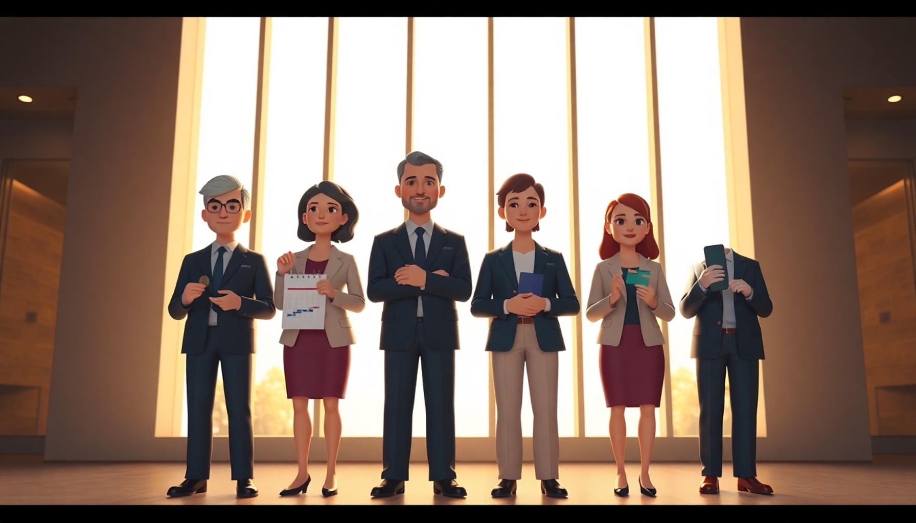 Farklı finansal alışkanlıkları temsil eden beş kişi