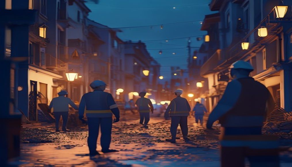 Gece çalışması kurallarını anlatan 3D illüstrasyon