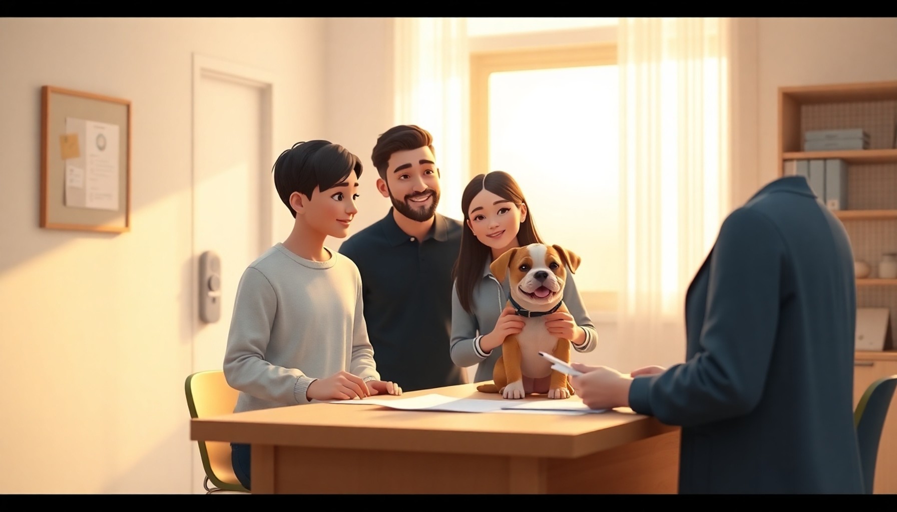 Lisanslı hayvan barınağında köpek sahiplenen genç çift