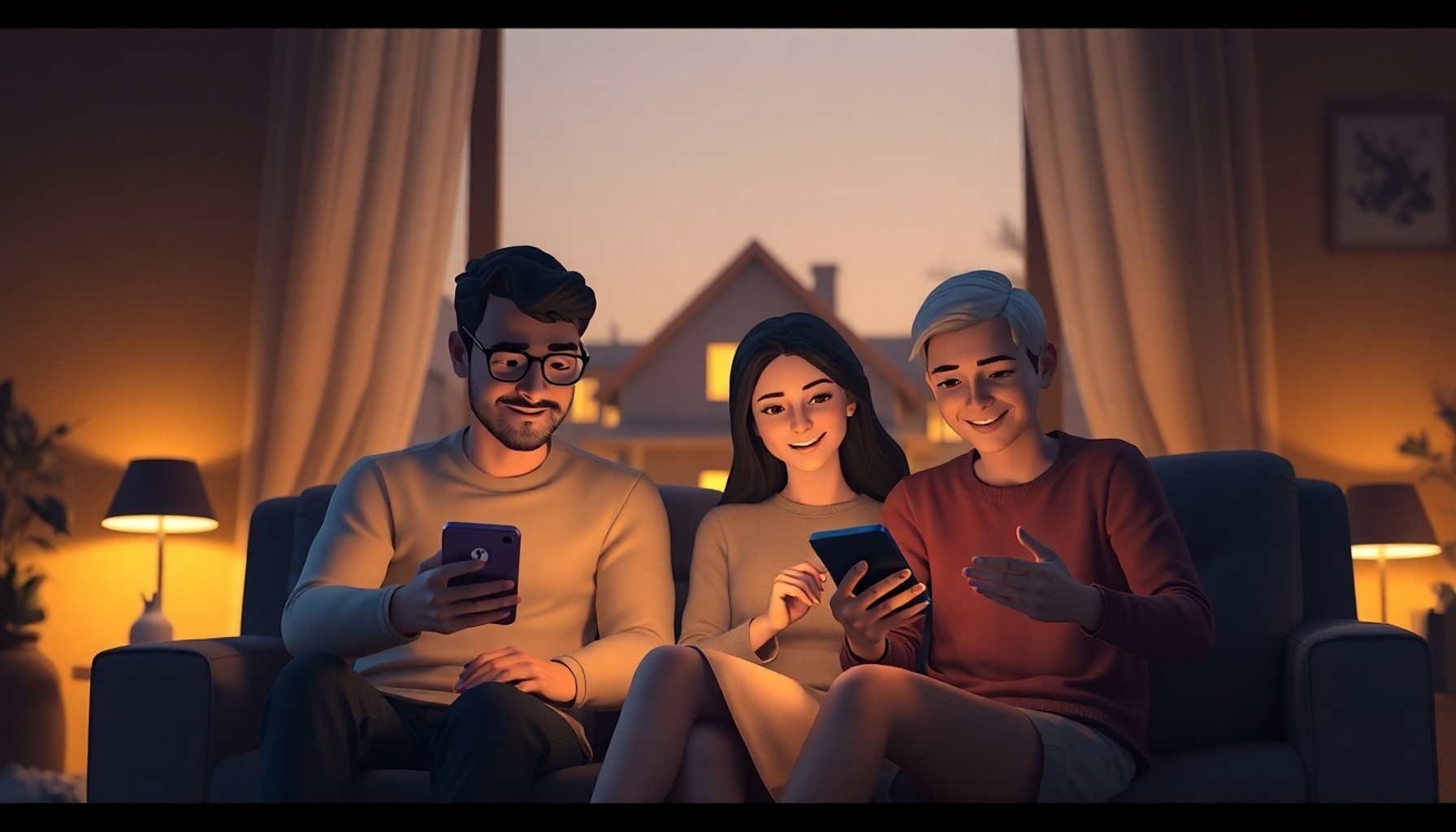 Dijital güvenlik kalkanıyla korunan aile