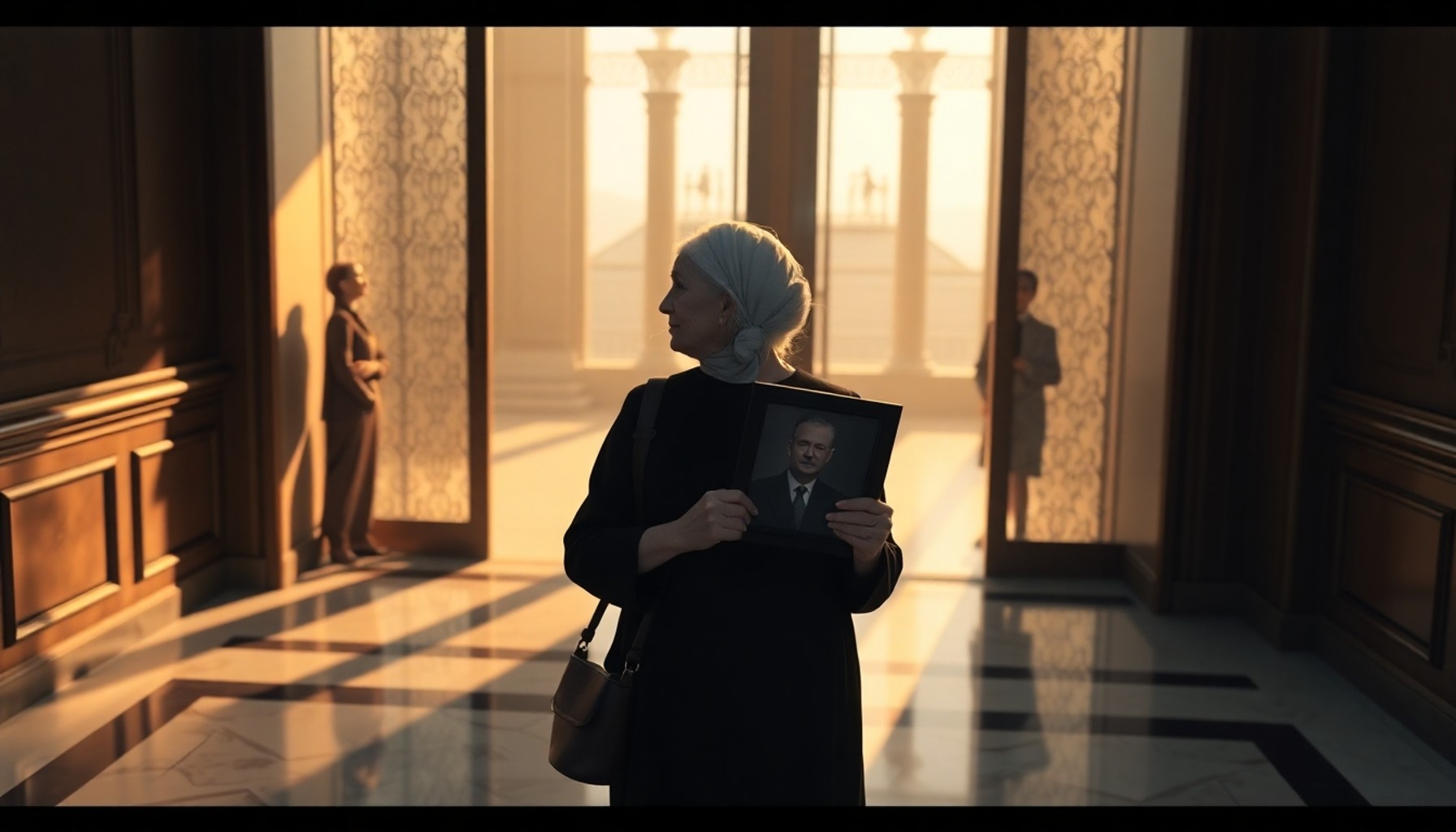 Miras davasında dışlanan imam nikahlı eşi temsil eden illüstrasyon