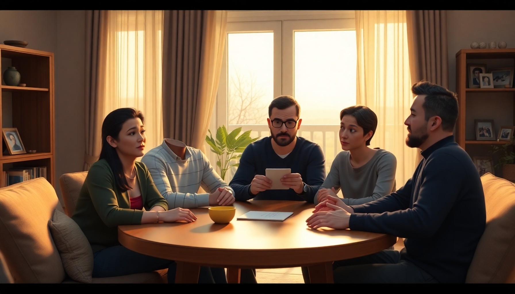 Aile üyeleri kredi kartı sorumluluklarını tartışıyor