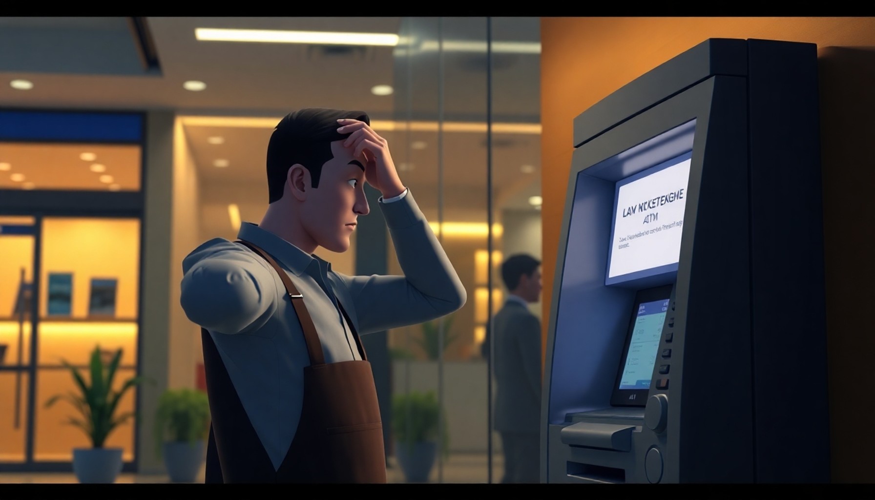 ATM'de beklenmedik bloke mesajıyla karşılaşan işçi