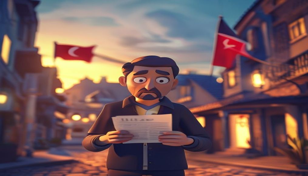 Kefil olan bir kişinin endişeli sahnesi, Türk sokak ortamı