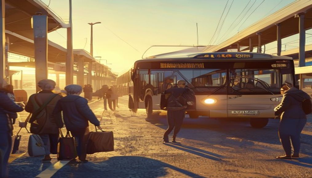 Ara durakta otobüs yolcusu