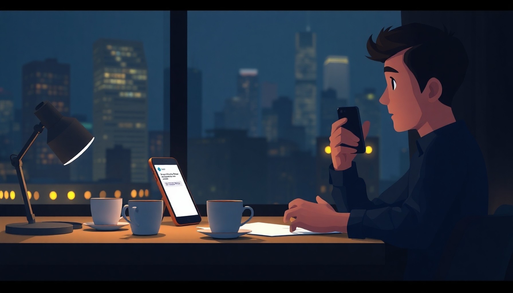 Gece geç saatte telefonunda tehdit mesajı gören endişeli genç