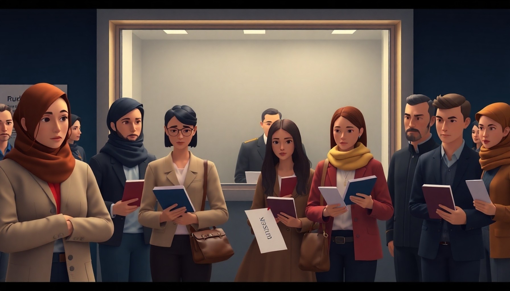 Adalet terazisi ve hukuk dosyaları görseli