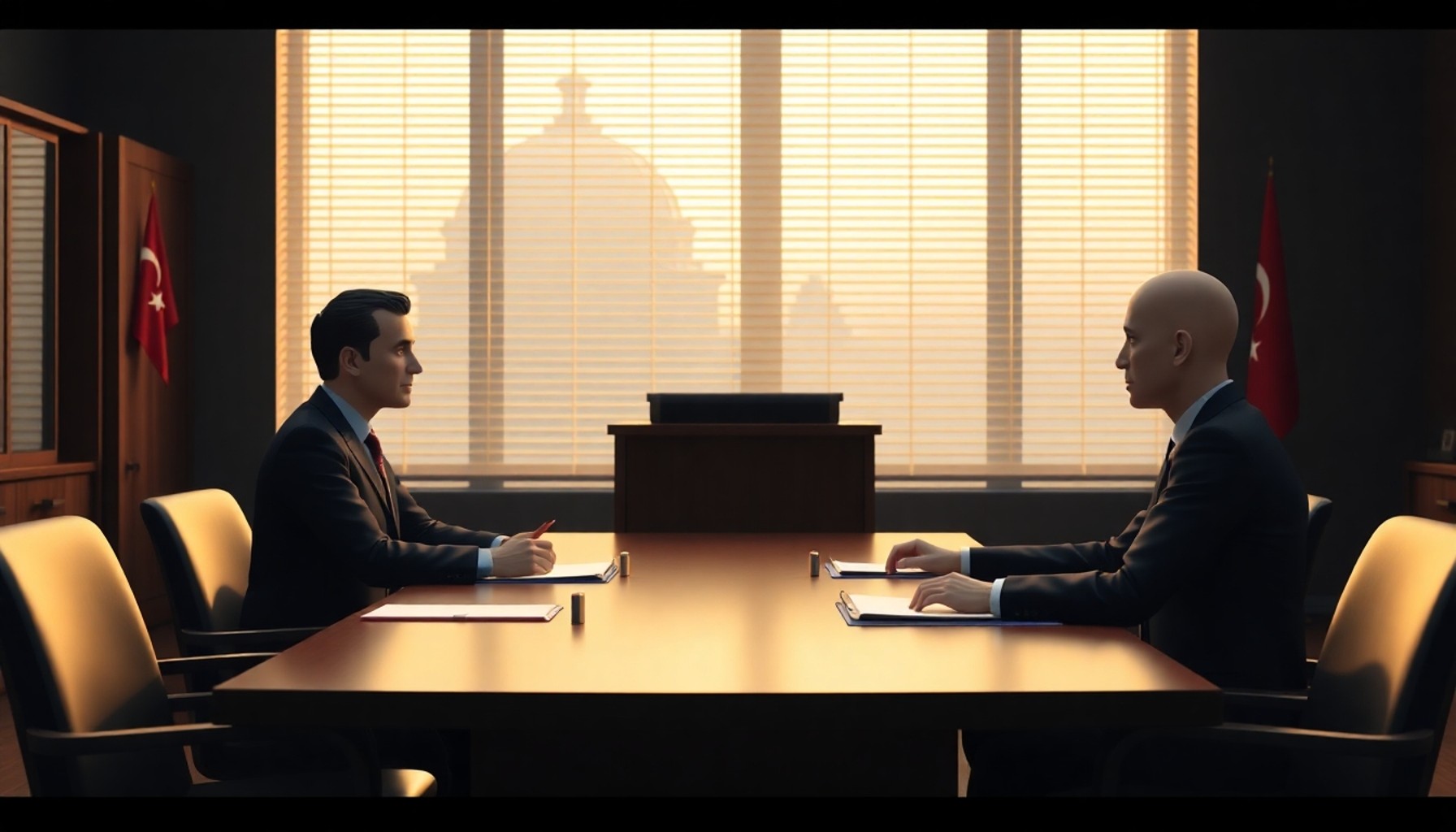 Vergi uzlaşma görüşmesi resmi odada