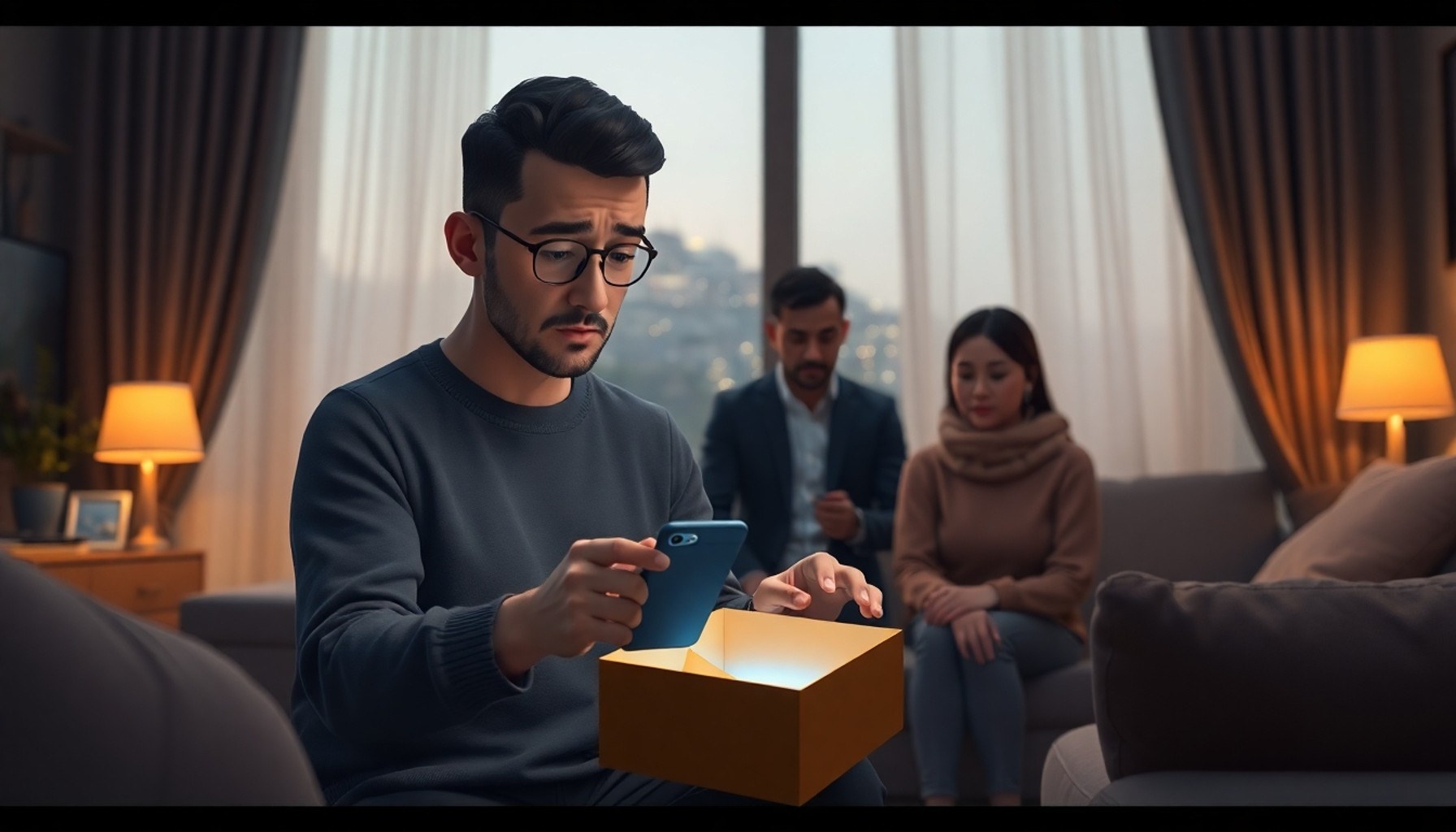 İstanbul'daki evinde telefonu kapanan gurbetçi aile sahnesi